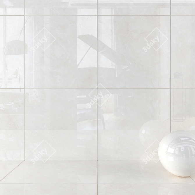 MUSEUM Sunshine: HD Textured Marble Wall Tiles 3D model image 1