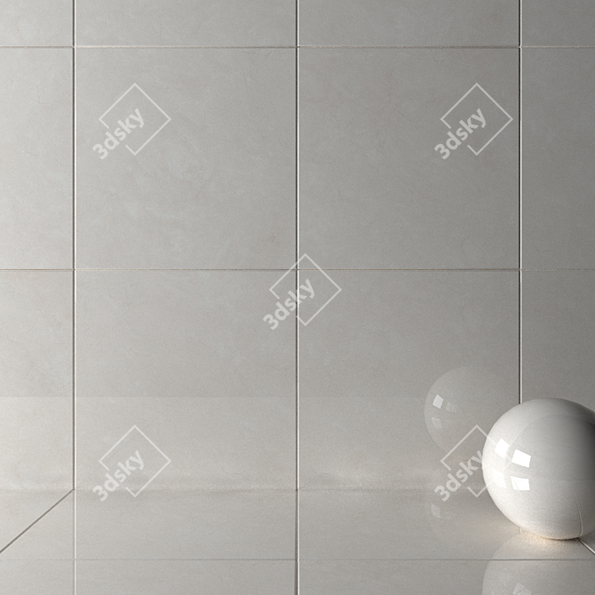 MUSEUM Sunshine: HD Textured Marble Wall Tiles 3D model image 2