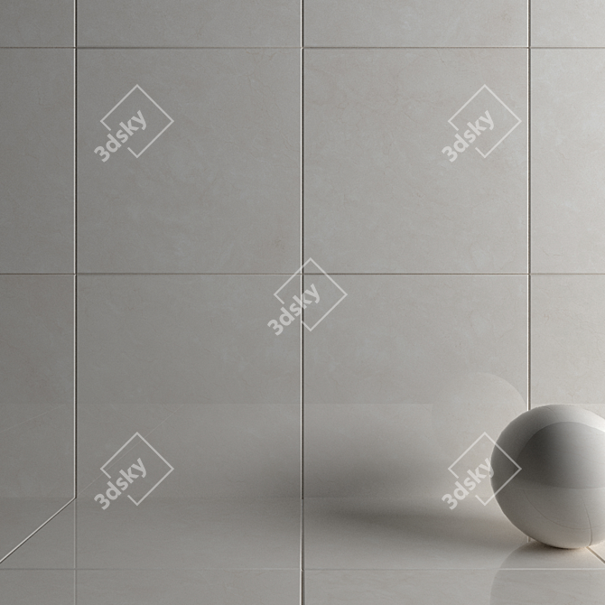 MUSEUM Sunshine: HD Textured Marble Wall Tiles 3D model image 3
