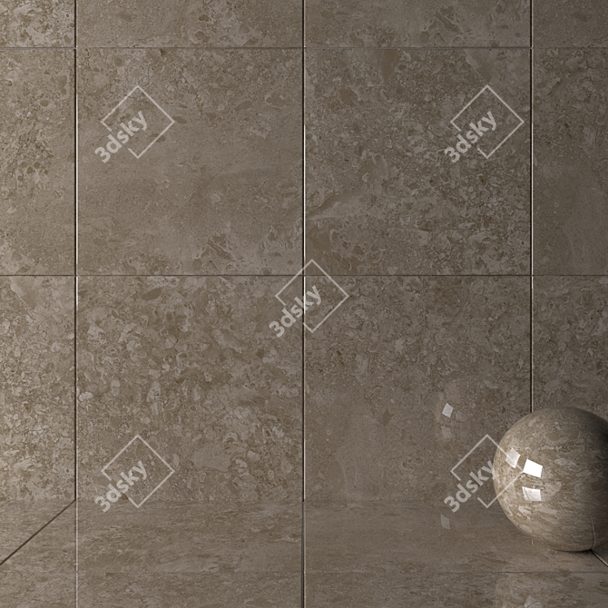 Museum Solto Taupe Wall Tiles 3D model image 2