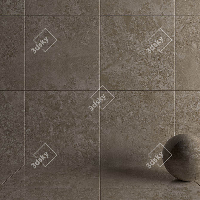 Museum Solto Taupe Wall Tiles 3D model image 3