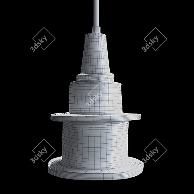 Tayga Saturn Ceramic Pendant Lamp 3D model image 2