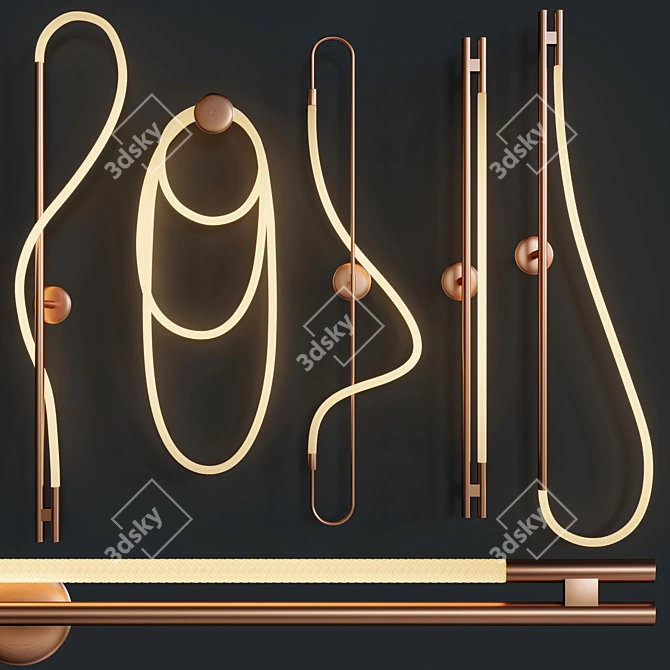 Ethereal Glow Wall Light 3D model image 5