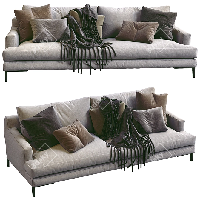 Poliform Bellport Modern Sofa 3D model image 3