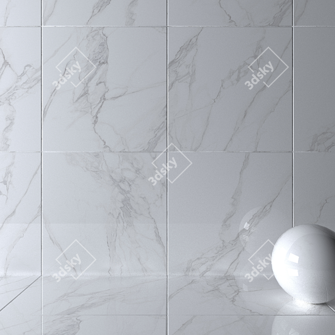 Torano Bianco Marble Wall Tiles 3D model image 2