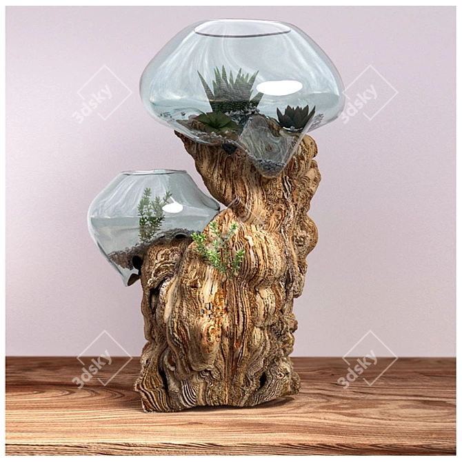 Elegant Aquatic Vase - Perfect for Interior Decoration 3D model image 1