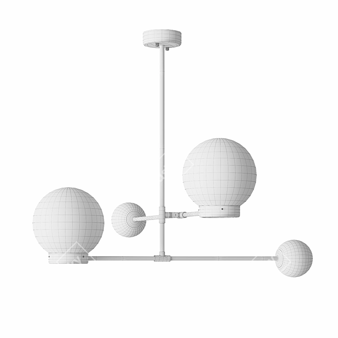Garnet 4-Light Sphere Chandelier 3D model image 5