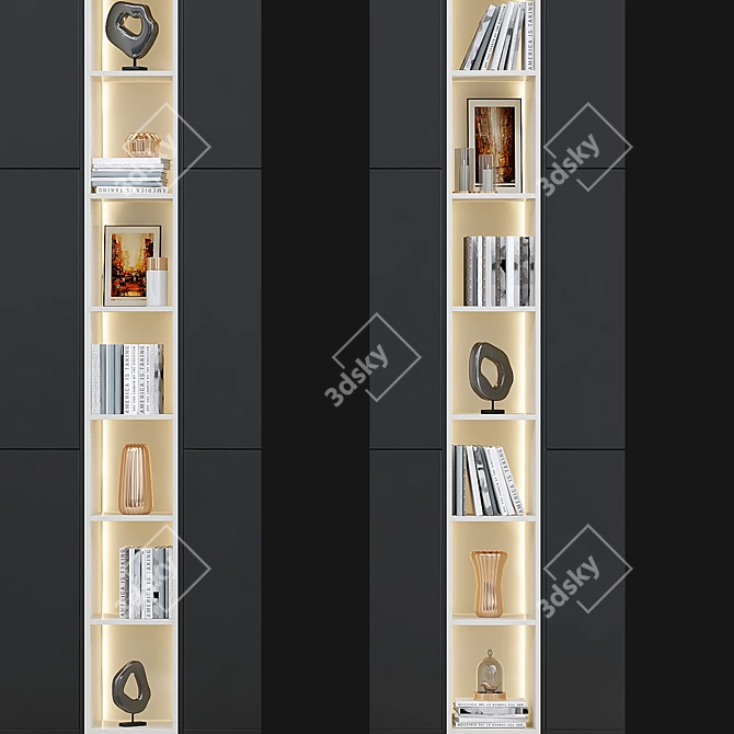 Modern Bookshelf: Stylish & Functional 3D model image 2