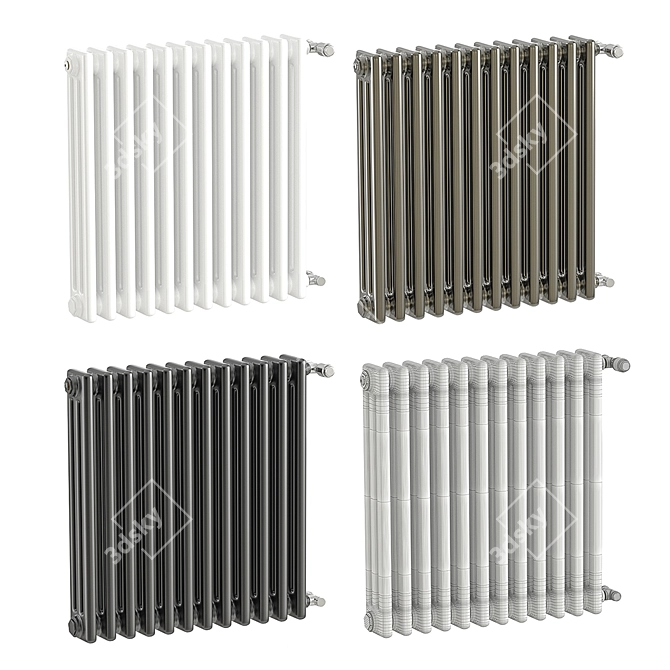 Elegant Zehnder Charleston Radiators 3D model image 4