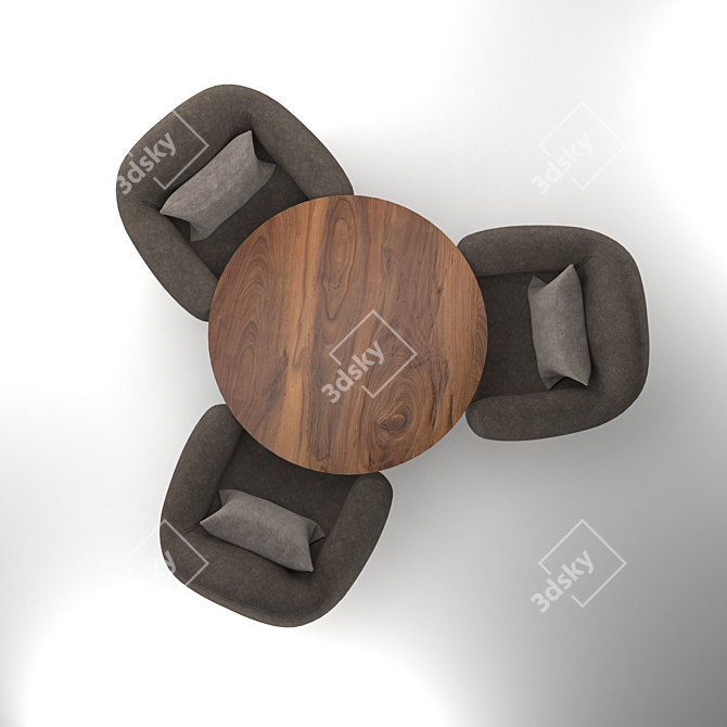 Cozy Comfort Arm Chair 3D model image 4