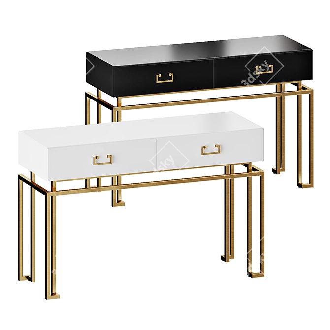 Garda Decor Console Table 3D model image 11