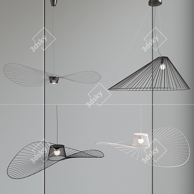 Nordic Pendant Light: Minimalistic Scandinavian Design 3D model image 1