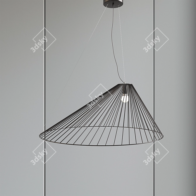 Nordic Pendant Light: Minimalistic Scandinavian Design 3D model image 4