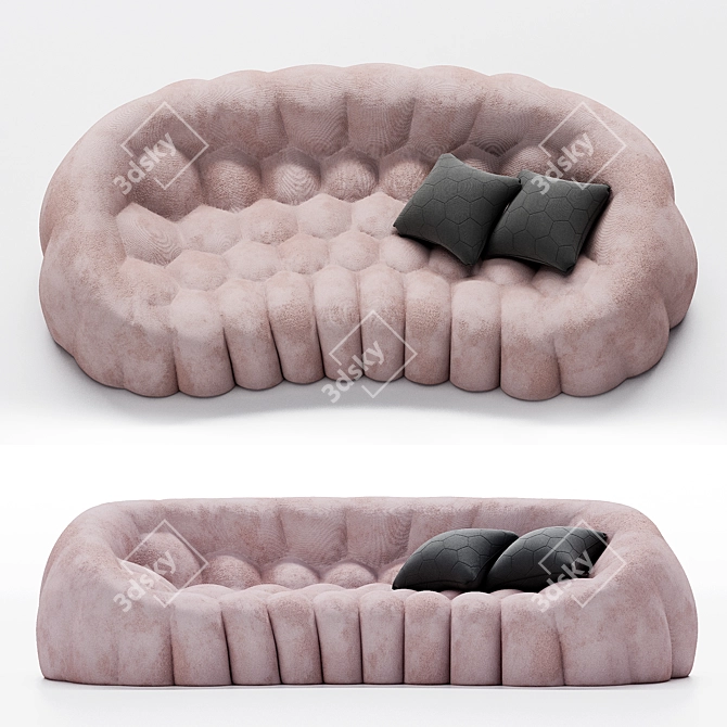  Versatile Bubble Canape - Customize Material, Color, and Turbosmooth 3D model image 3