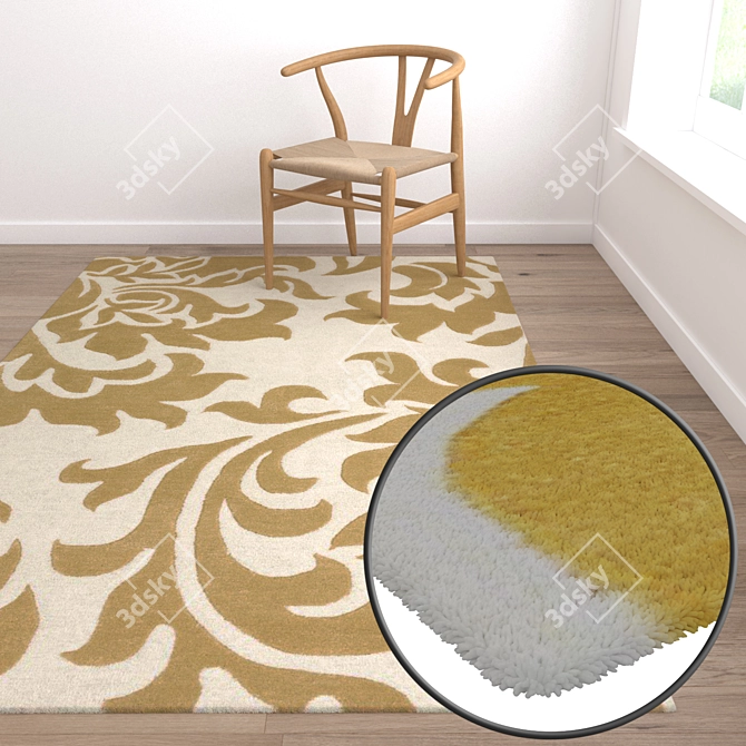 Luxury Carpet Set - High-Quality Textures 3D model image 5