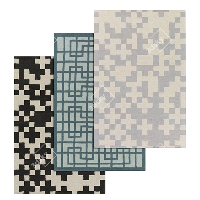 Versatile Carpet Set: High-Quality Textures & Multiple Options 3D model image 1