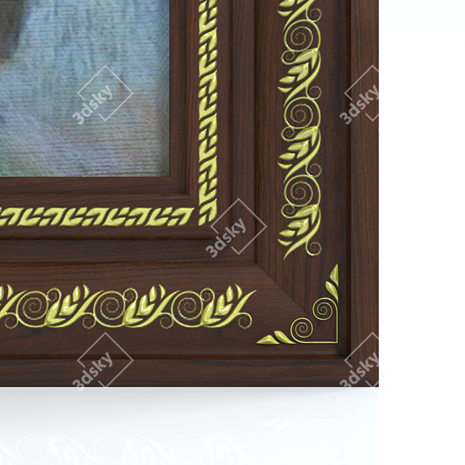 Golden Frame for Degas' Blue Dancers 3D model image 2