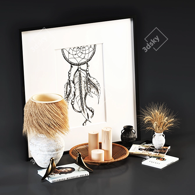 Boho Delight Decor Set 3D model image 1