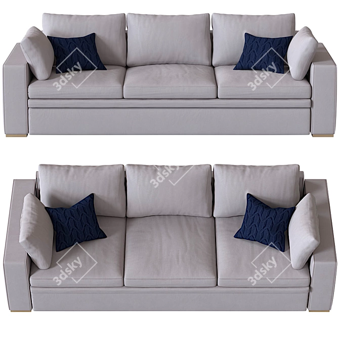 Elegant Flami Sofa: Origami Interior 3D model image 2