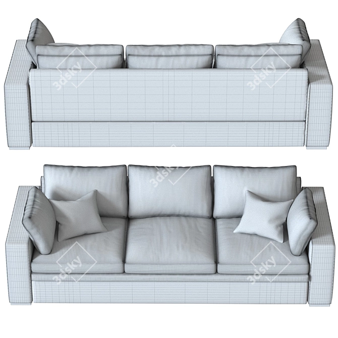 Elegant Flami Sofa: Origami Interior 3D model image 6