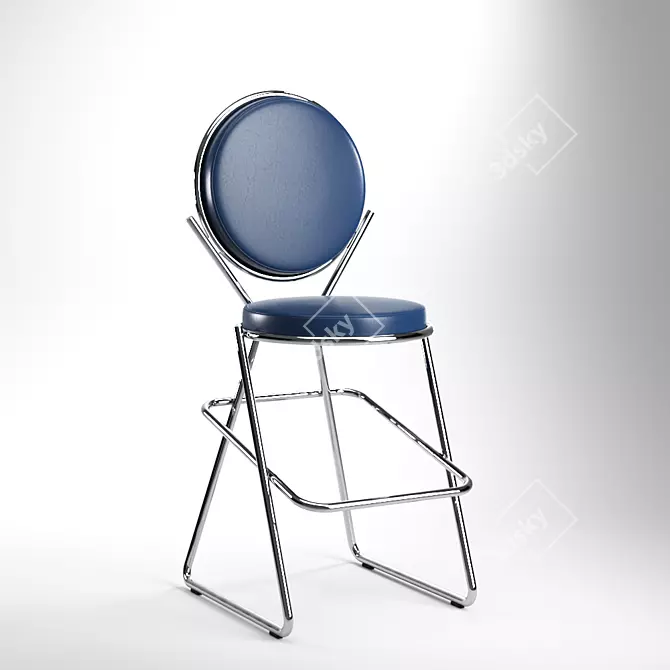 Sleek Moroso Double Zero Bar Stool 3D model image 2