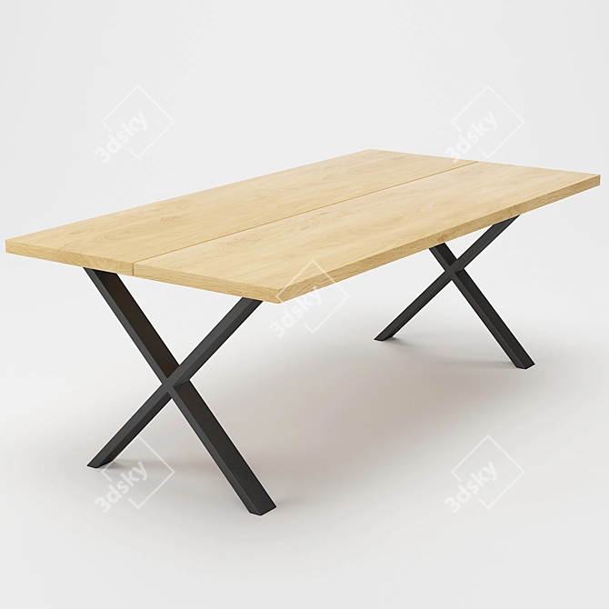 Modern Dining Table Set 3D model image 3
