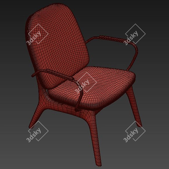 Jorgen Arm Chair: Modern Elegance 3D model image 5