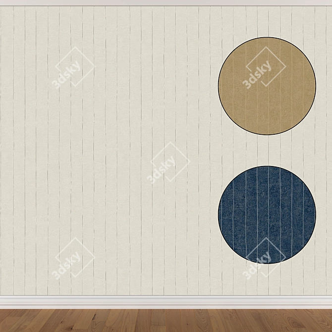 Seamless Wallpaper Set - 3 Colors 3D model image 1