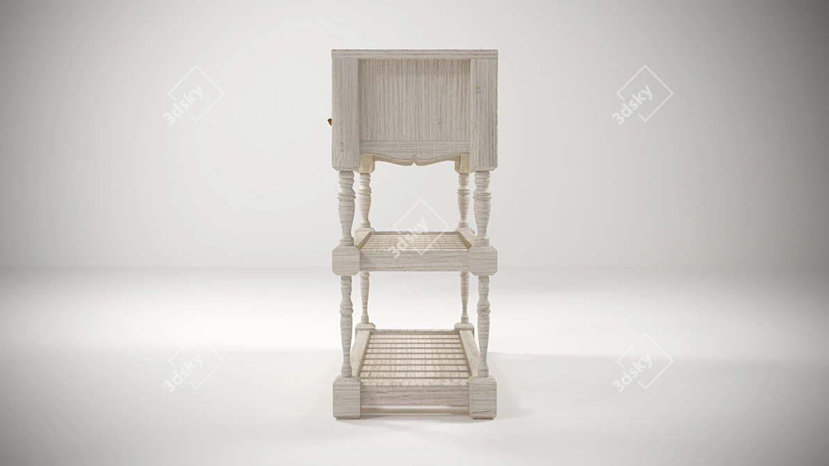 Elegant Provence Shoe Shelf 3D model image 4