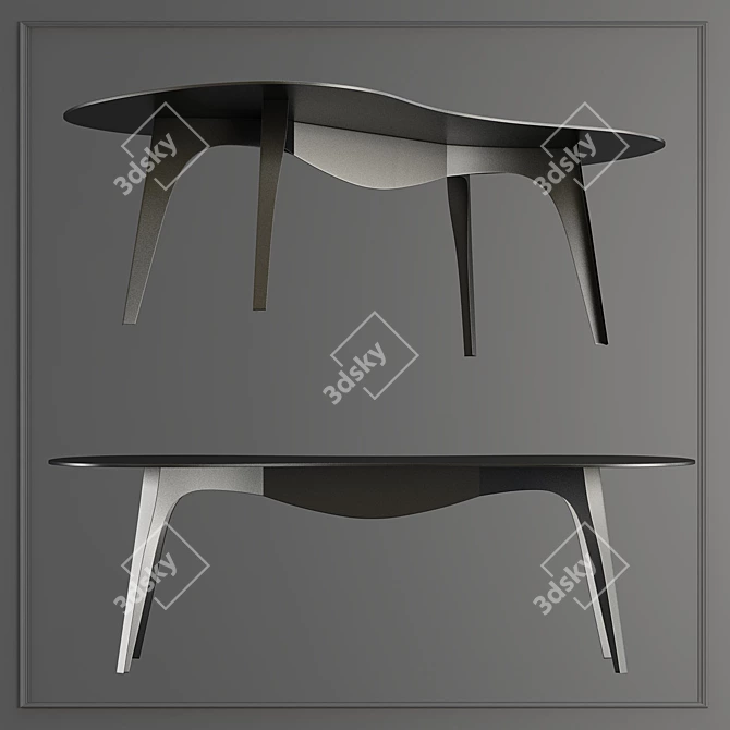 Sustainable Aluminum Table: NO_WASTE 3D model image 1