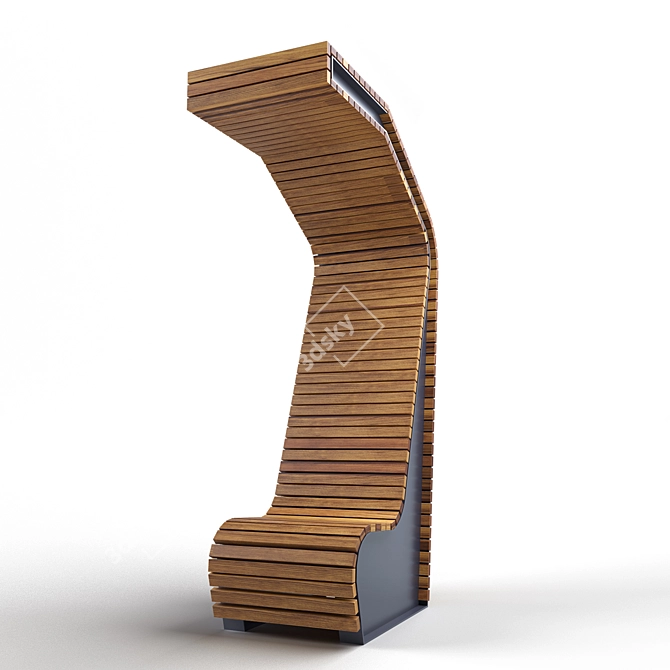 Zenio Smart Bench: Stylish and Intelligent 3D model image 3