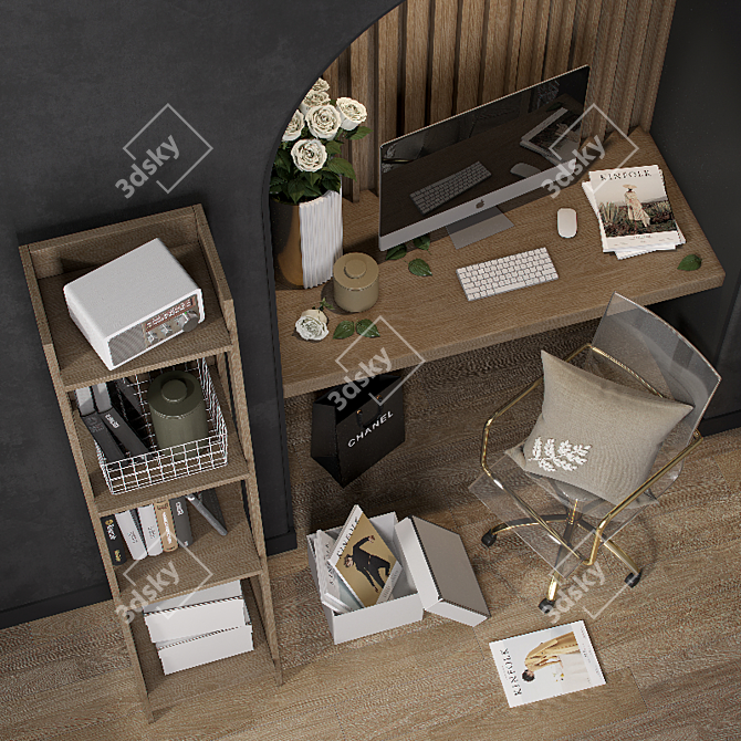 Modern Office: Workplace №3 3D model image 2