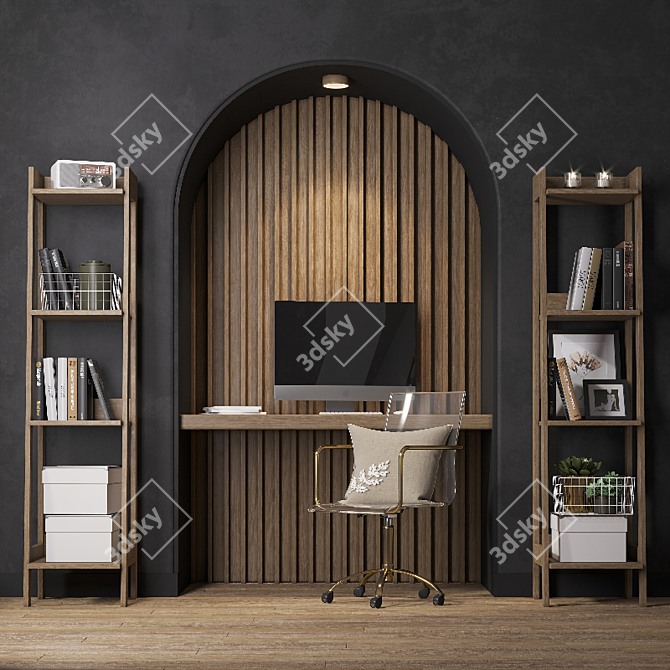 Modern Office: Workplace №3 3D model image 6