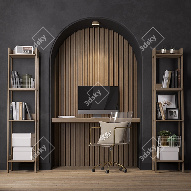 Modern Office: Workplace №3 3D model image 10