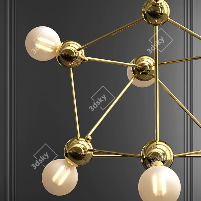 Contemporary Atom Chandelier 3D model image 2