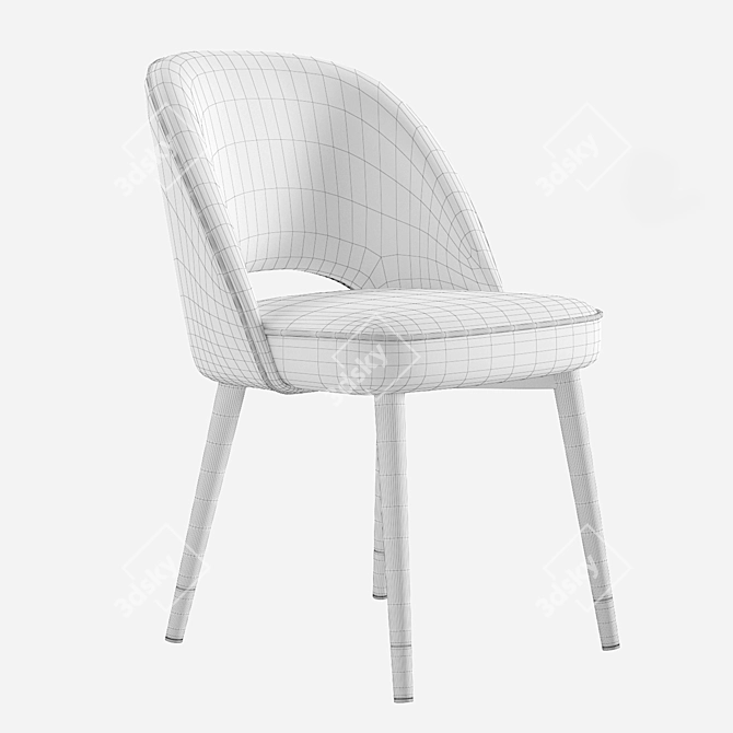 Elegant Eichholtz CLIFF Velvet Dining Chair 3D model image 5