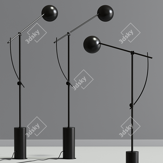 Elegant Balancer Floor Lamp 3D model image 3