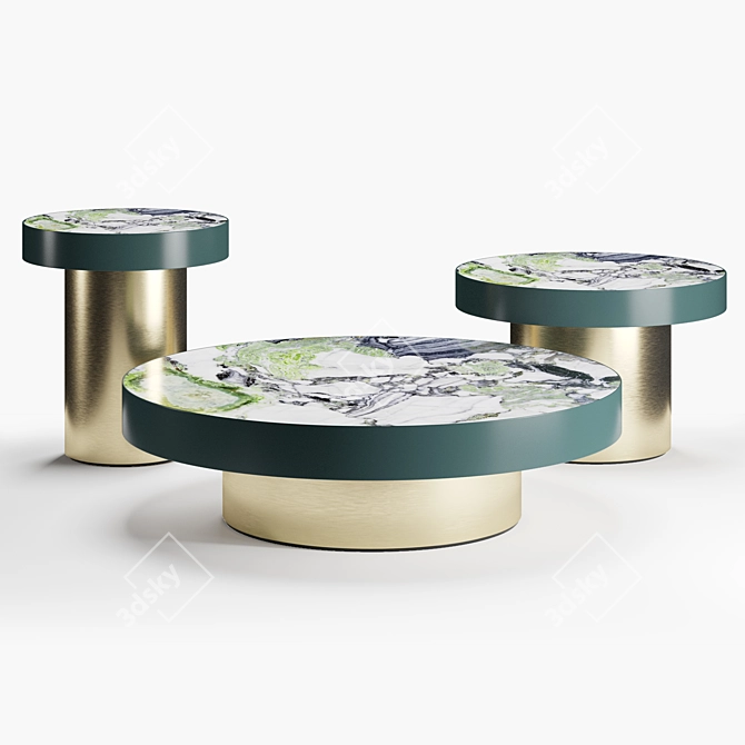 Enoki Round Coffee Table: Stylish and Versatile 3D model image 2
