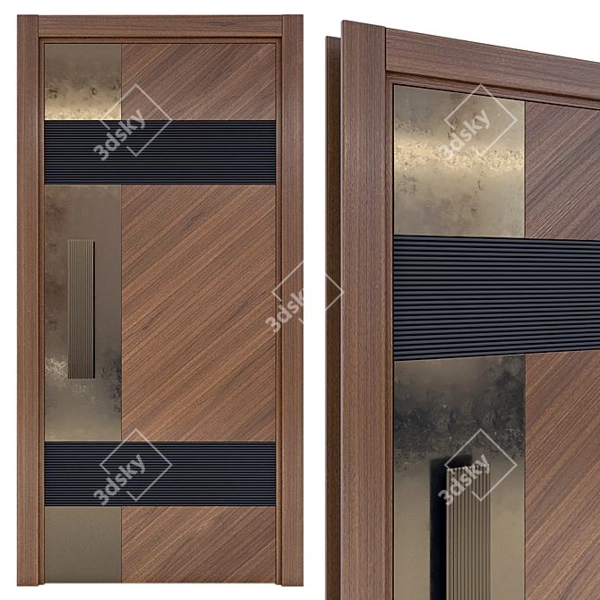 Exquisite Entrance: Luxury Door 3D model image 1