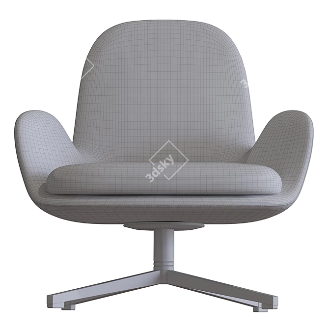 Modern Swivel Lounge Chair 3D model image 3