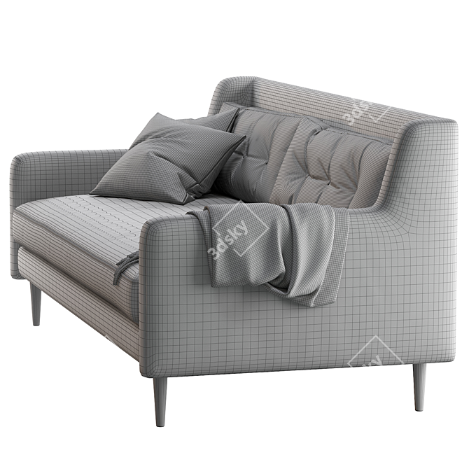 Crosby Mid-Century 3-Seater Sofa 3D model image 4