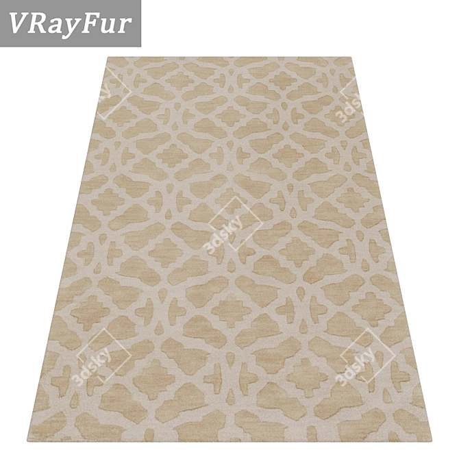 Luxury Carpet Set: High-Quality Textures for Close and Distant Views 3D model image 2
