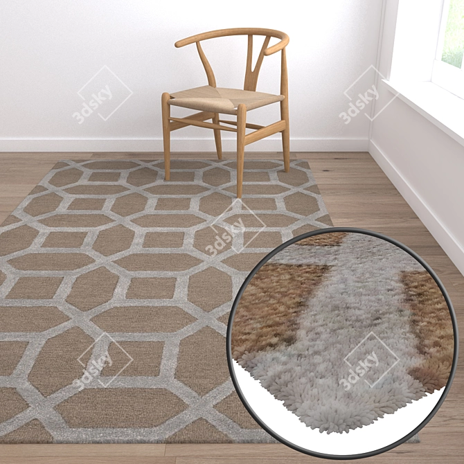 Premium Carpets Set: Textured and Versatile 3D model image 5