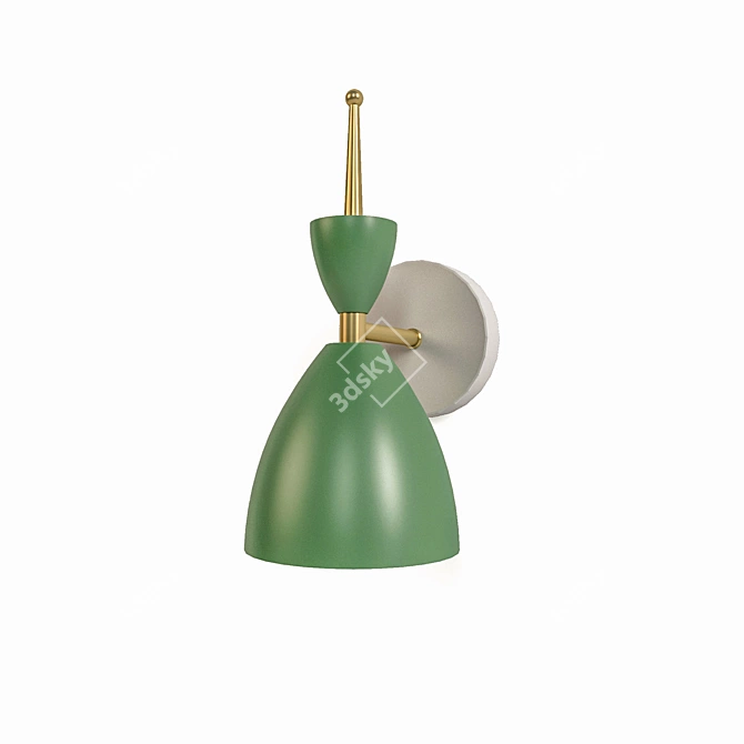 Green Hourglass Wall Lamp 3D model image 1