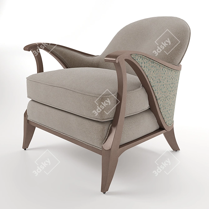 Caracole Curtsy Armchair 3D model image 1