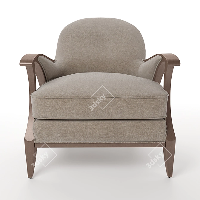 Caracole Curtsy Armchair 3D model image 2