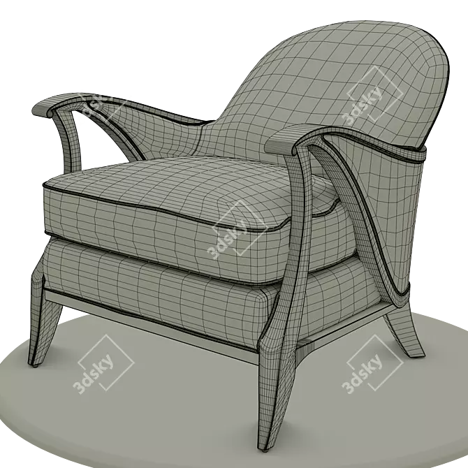 Caracole Curtsy Armchair 3D model image 5
