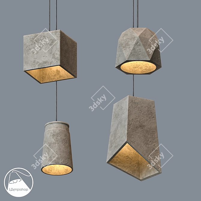 Geometric Elegance Chandelier 3D model image 1