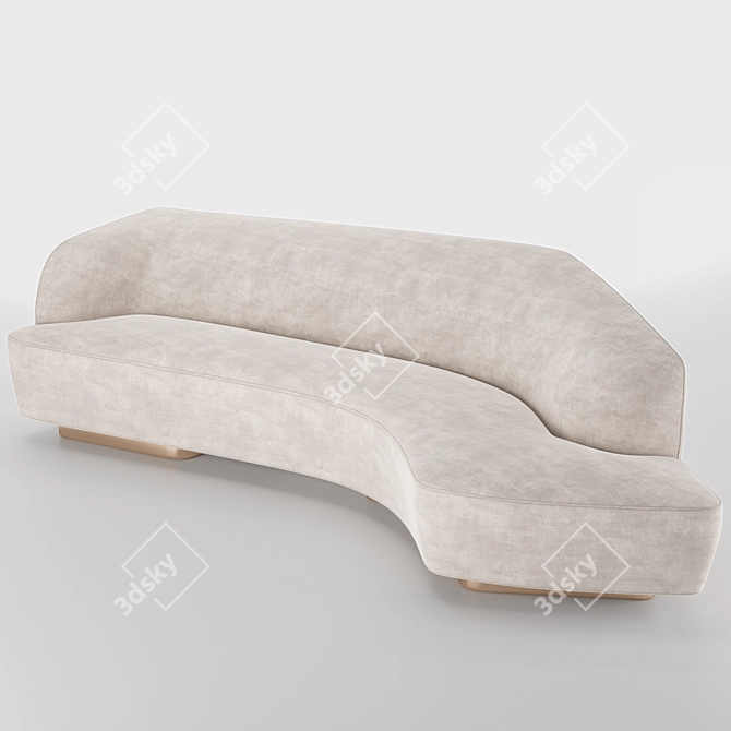 Vladimir Kagan Korduda Sofa 3D model image 1