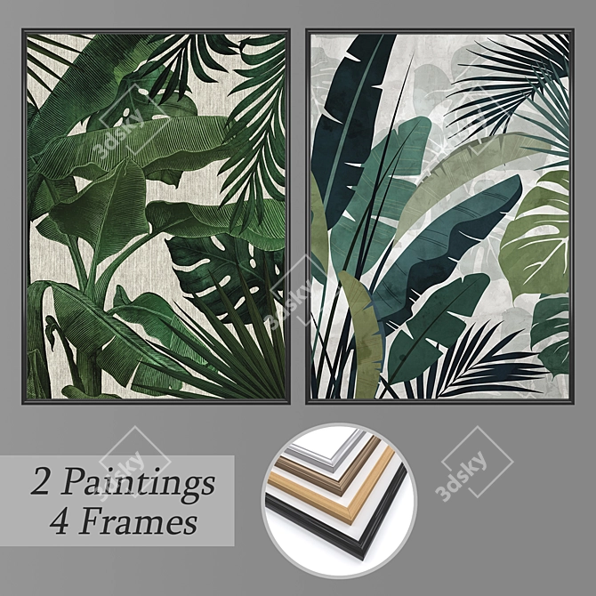 Multiframe Wall Art Set 3D model image 1